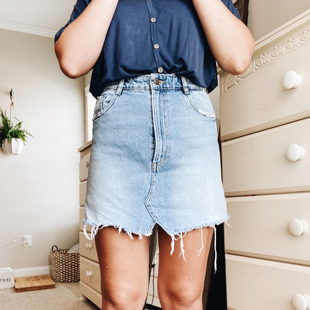 Authentic Denim by TRF Cutoff Denim Skirt
